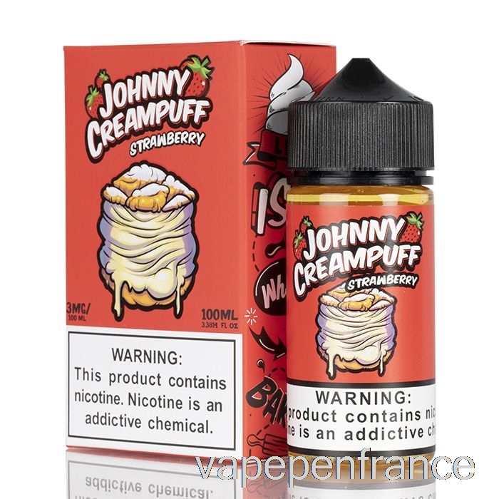 Fraise - Johnny Creampuff - Stylo Vape 100 Ml 3 Mg